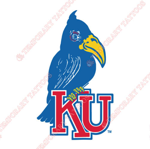 Kansas Jayhawks Customize Temporary Tattoos Stickers NO.4702